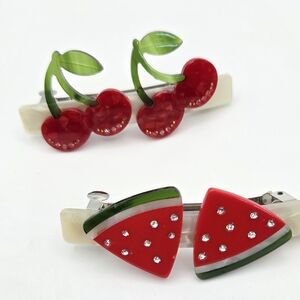 Sunday State Cherry and Watermelon Hair Clips